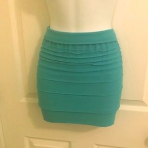 Aqua sexy and stretchy pull-on skirt!